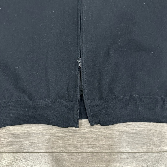 Men's Greg Norman XL Knit Sweater Vest Black Zipper Cotton Windbreaker Lining - Picture 9 of 11